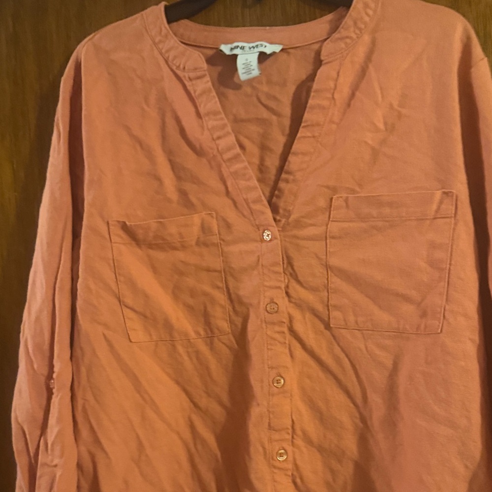 Nine West Orange Blouse